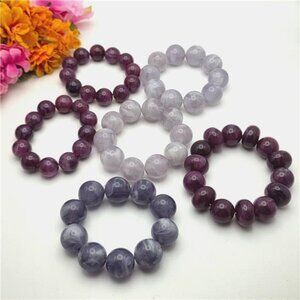 Vintage Lucite Marbled Acrylic Stretch Bracelet Lot 5.5–8 in